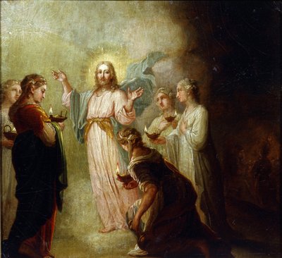 La parábola de las vírgenes prudentes y las vírgenes necias - "La Parábola de las Vírgenes Prudentes y Necias por Vladimir Lukich Borovikovsky de Vladimir Lukich Borovikovsky