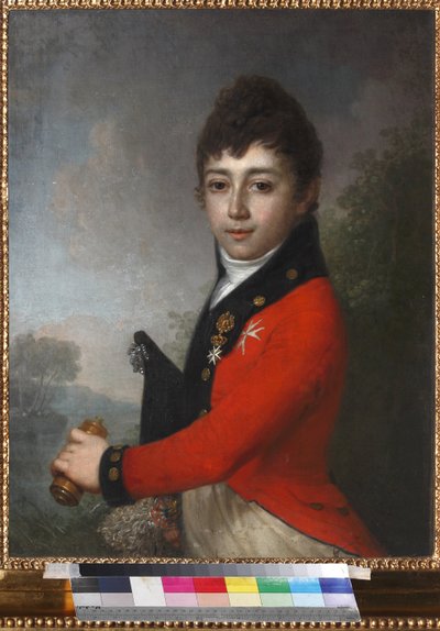 Retrato del barón Alexey (Alexis) Nikolaevich Serdobin (1790-1834) como niño por Borovikovsky, Vladimir Lukich (1757-1825). Óleo sobre lienzo, mediados de 1800, colección Podstanitsky de Vladimir Lukich Borovikovsky
