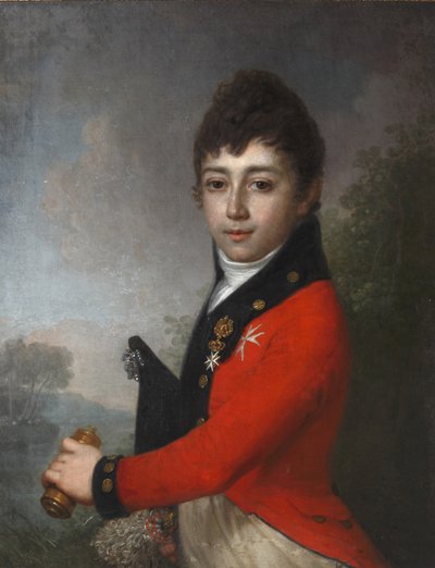 Retrato del Barón Alexey Nikolaevich Serdobin 1790-1834 como niño de Vladimir Lukich Borovikovsky