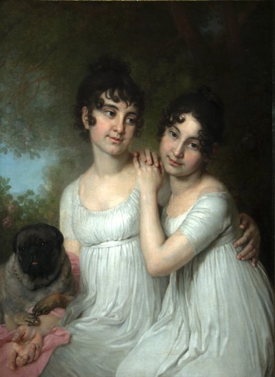 Retrato de las condesas E.A. y A.A. Kurakin, 1802 de Vladimir Lukich Borovikovsky