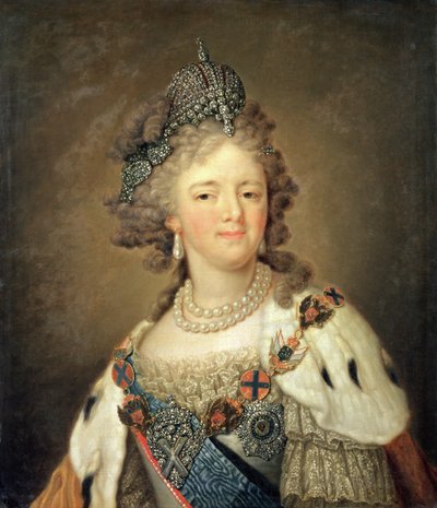 Retrato de la emperatriz María Fyodorovna (1759-1828) de Vladimir Lukich Borovikovsky