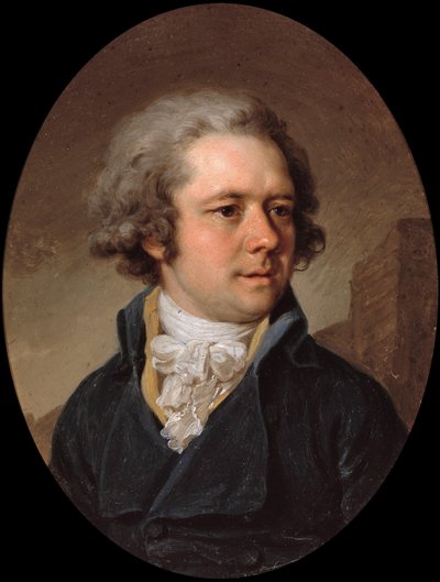 Retrato del arquitecto Adam Menelaws 1753-1831, principios de la década de 1790 de Vladimir Lukich Borovikovsky