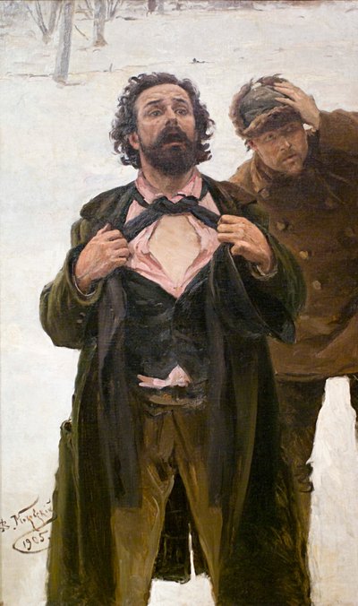 Estudio para la pintura Domingo Sangriento 22 de enero de 1905, 1905 de Vladimir Egorovic Makovsky