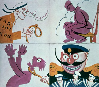 Caricatura contra la Asamblea Constituyente 1921 de Vladimir Mayakovsky