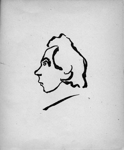 Retrato del poeta Velimir Khlebnikov 1885-1922, 1913 de Vladimir Mayakovsky