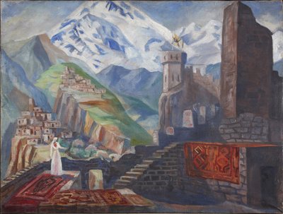 Diseño de escenario para la ópera Béla por A. Alexandrov de Vladimir Vladimirovich Dmitriyev