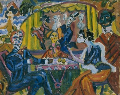 El Cabaret del Perro Vagabundo en San Petersburgo, 1910s de Vladimir Vladimirovich Dmitriyev