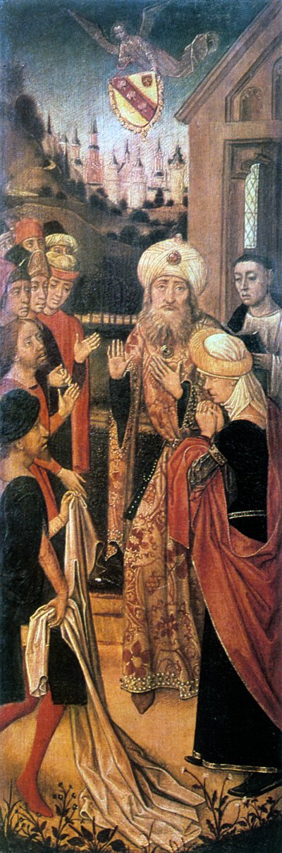 Jacob llorando sobre la túnica ensangrentada de José, siglo XV de Vrancke van der Stockt