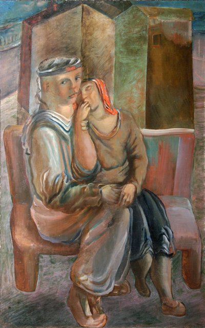 Marinero con chica, 1920s de Vyacheslav Vladimirovich Pakulin
