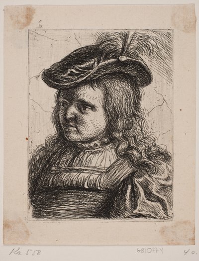 Retrato de un niño de W.A. Müller