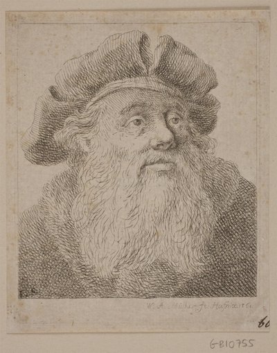 Retrato de un hombre con barba de W.A. Müller