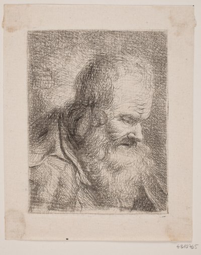 Viejo barbudo, retrato de busto de W.A. Müller