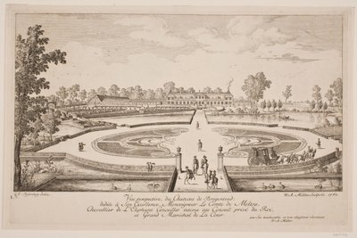Vista perspectiva del Castillo de Bregentved de W.A. Müller