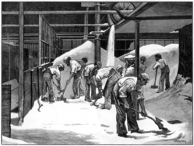 Fabricación de azúcar en la refinería de Counterslip, Bristol, 1873 de WB Murray