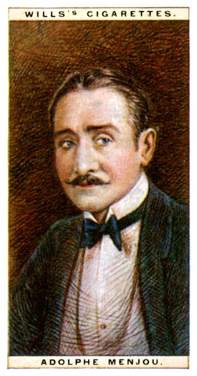 Adolphe Menjou 1890-1963, actor estadounidense, 1928 de WD and HO Wills