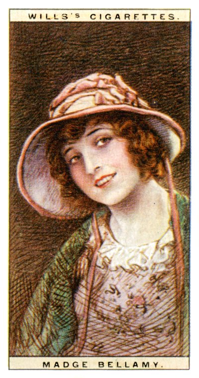 Madge Bellamy 1899-1990, estrella de cine estadounidense, 1928 de WD and HO Wills