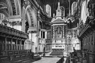 El coro y el retablo, Catedral de San Pablo, 1908-1909 de W.S. Campbell