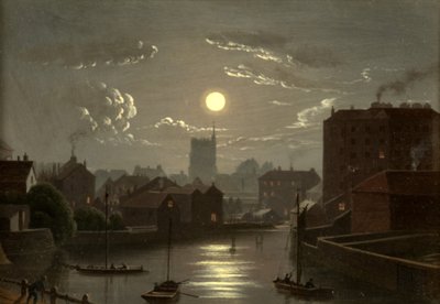 Bristol - Escena a la luz de la luna de W. Crambrook