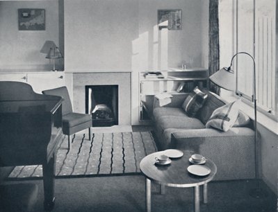 Elsa Booth - Sala de estar diseñada para acomodar un gran piano de cola, 1939 de W. Dennis Moss