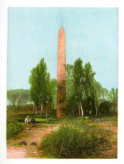 Obelisco en Heliópolis, Egipto, c1870 de W. Dickens