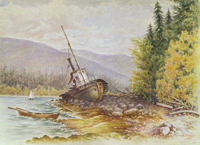 El S.S. Beaver al entrar en la ensenada de Burrard de W. Ferris
