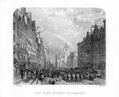 La Calle Alta, Edimburgo, 1870 de W. Forrest