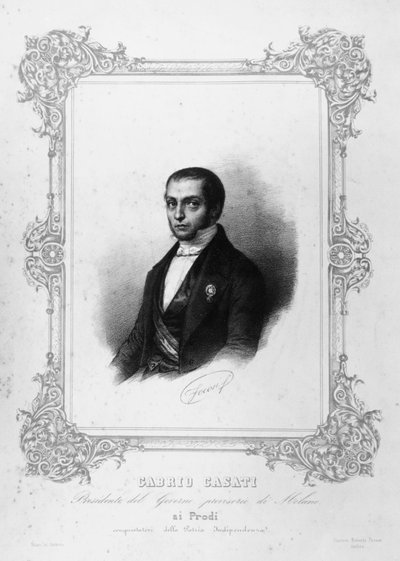 Retrato de Gabrio Casati (1798-1873), político italiano que fue primer ministro del Reino de Cerdeña de John Ward Dunsmore