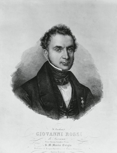 Retrato de Giovanni Rossi (siglo XIX), cirujano italiano, grabado después de una pintura de Enrico Bandini (1807-1888) de John Ward Dunsmore