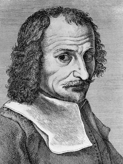 Retrato de Lorenzo Lippi (1606-1665), pintor, poeta y escritor italiano, grabado del poema Malmantile racquistato, publicado por Stamperia Stefano Orlandini de John Ward Dunsmore