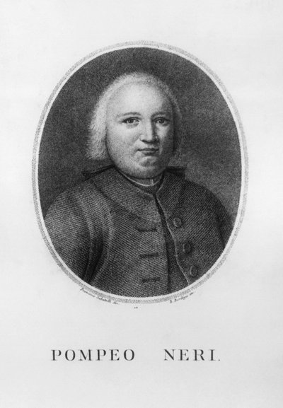Retrato de Pompeo Neri (1706-1776), jurista y político italiano, grabado por Benedetto Bordiga (1768-1847) después de un dibujo de Francesco Sabatelli (1803-1829) de John Ward Dunsmore