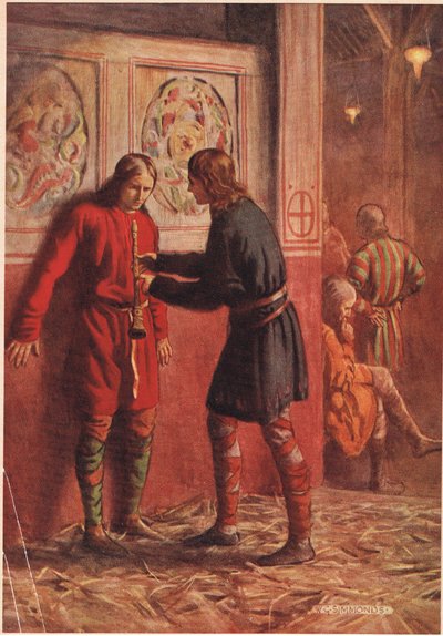 Hamlet intenta hacer que Guildenstern toque una flauta, de 