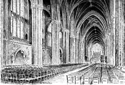 Interior de la Catedral de Bristol, 1908-1909 de W. Gilliard