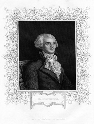 Maximilien Robespierre, uno de los líderes de la Revolución Francesa, siglo XIX de W H Moll