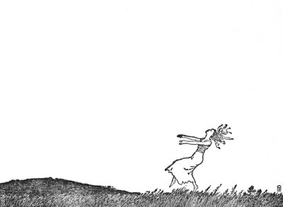 Ella debe bailar, sobre campo y pradera, c. 1930 de William Heath Robinson