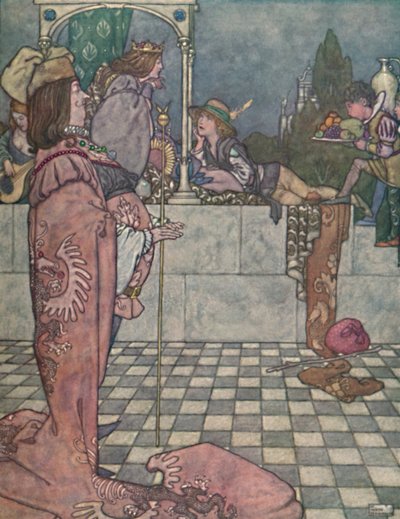 Él no vino a cortejarla, dijo, c1930 de William Heath Robinson