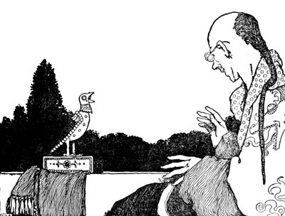 Tuvo tanto éxito como el verdadero ruiseñor, c. 1930 de William Heath Robinson