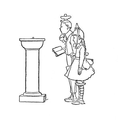 Los guisantes fueron presentados en el gabinete de curiosidades, c1930 de William Heath Robinson