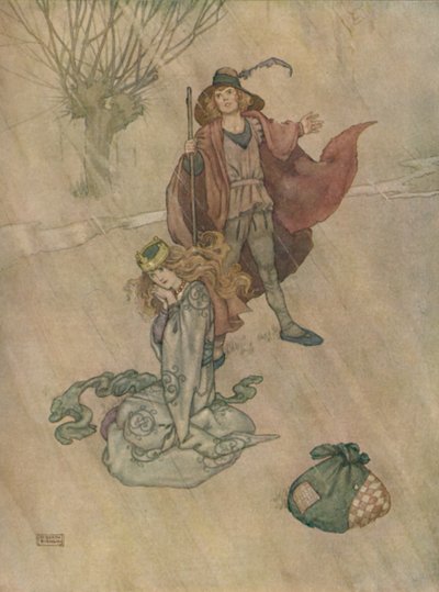 El Porquero Regañado y la Lluvia Cayó, c1930 de William Heath Robinson
