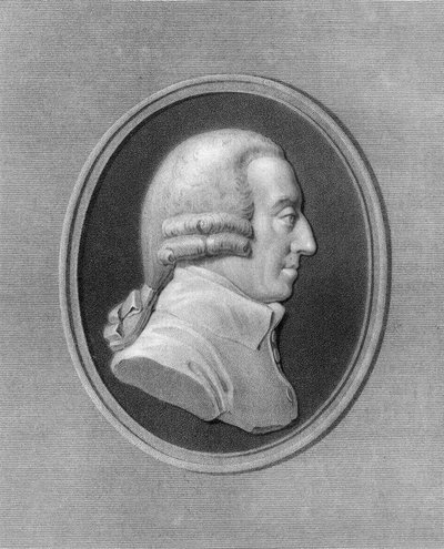 Adam Smith, filósofo y economista escocés del siglo XVIII, 1836 de W. Holl