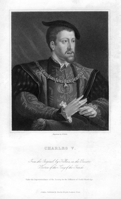 Carlos V, Emperador del Sacro Imperio Romano, siglo XIX de W. Holl
