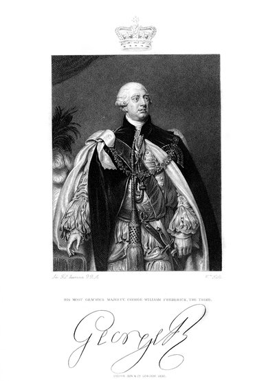 Jorge III, Rey de Gran Bretaña e Irlanda, siglo XIX de W. Holl