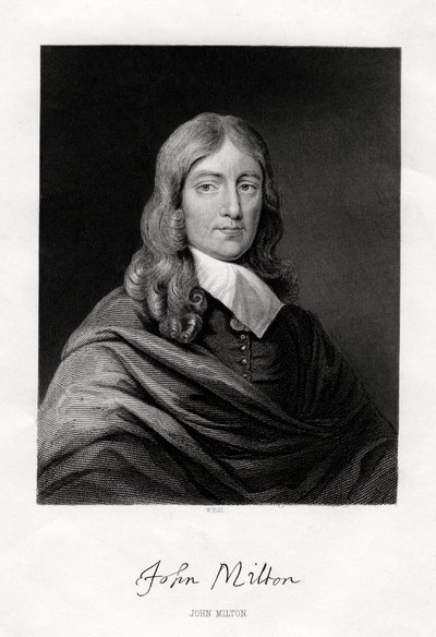 John Milton, poeta inglés de W. Holl
