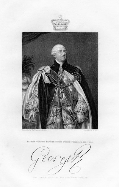 Rey Jorge III de Gran Bretaña, siglo XIX de W. Holl