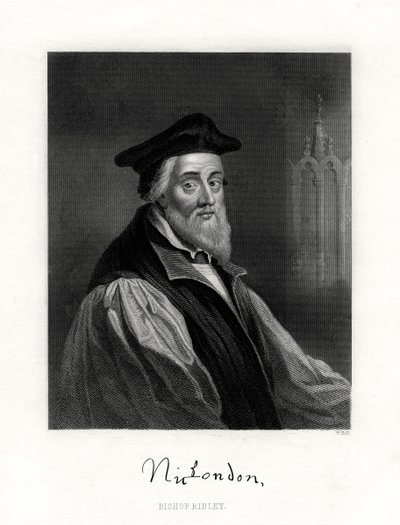 Nicholas Ridley, fallecido el 16 de octubre de 1555, clérigo inglés, siglo XIX de W. Holl