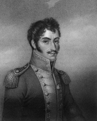 Simón Bolívar, revolucionario sudamericano del siglo XIX, 1836 de W. Holl