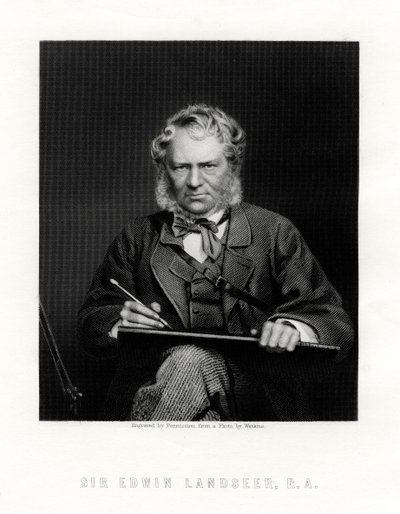 Sir Edwin Henry Landseer 1802-1873, pintor británico, siglo XIX de W. Holl