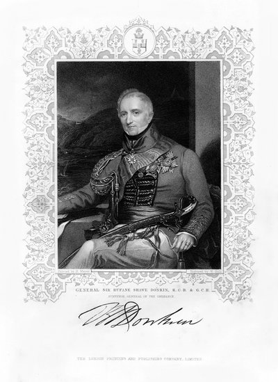 Sir Rufane Shaw Donkin, soldado británico, siglo XIX de W. Holl