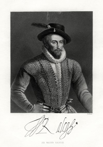 Sir Walter Raleigh, siglo XIX de W. Holl