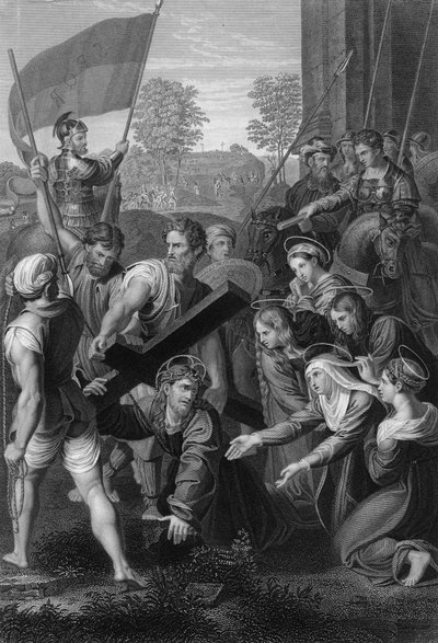 La Caída en el Camino al Calvario, c. 1820s de W. Holl