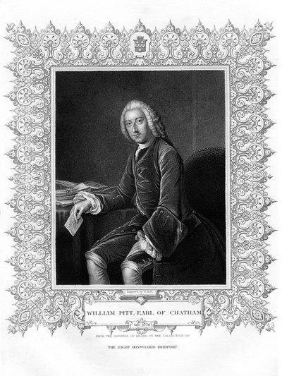 William Pitt, primer conde de Chatham, estadista británico Whig, siglo XIX de W. Holl